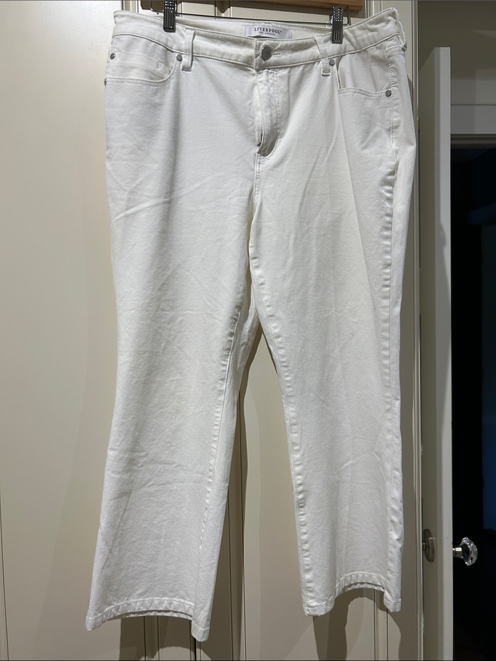 Liverpool White Hannah Crop Flare Women’s Jeans